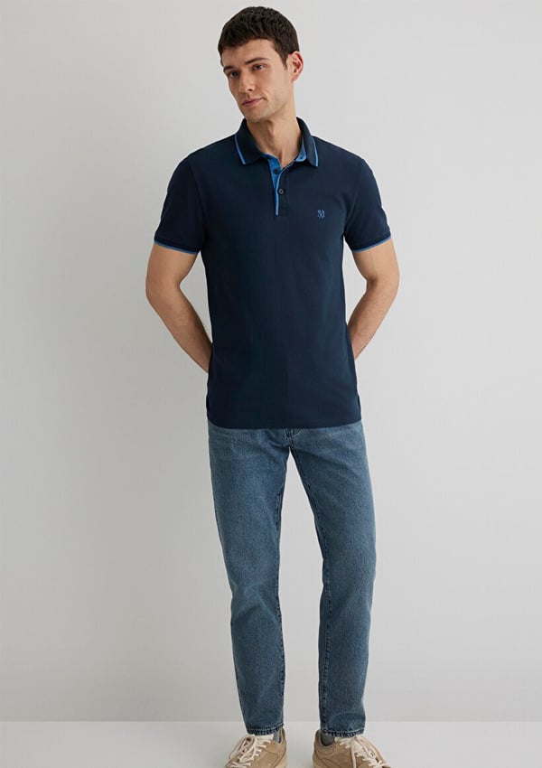 Mavi POLO TİŞÖRT Gece Lacivert Lacivert Erkek T-Shirt