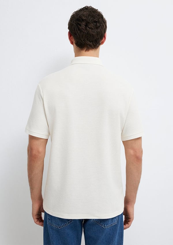 Mavi POLO TİŞÖRT Kırık Beyaz Kırık Beyaz Erkek T-Shirt
