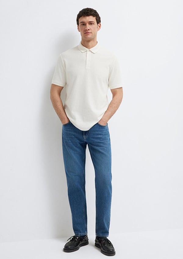 Mavi POLO TİŞÖRT Kırık Beyaz Kırık Beyaz Erkek T-Shirt