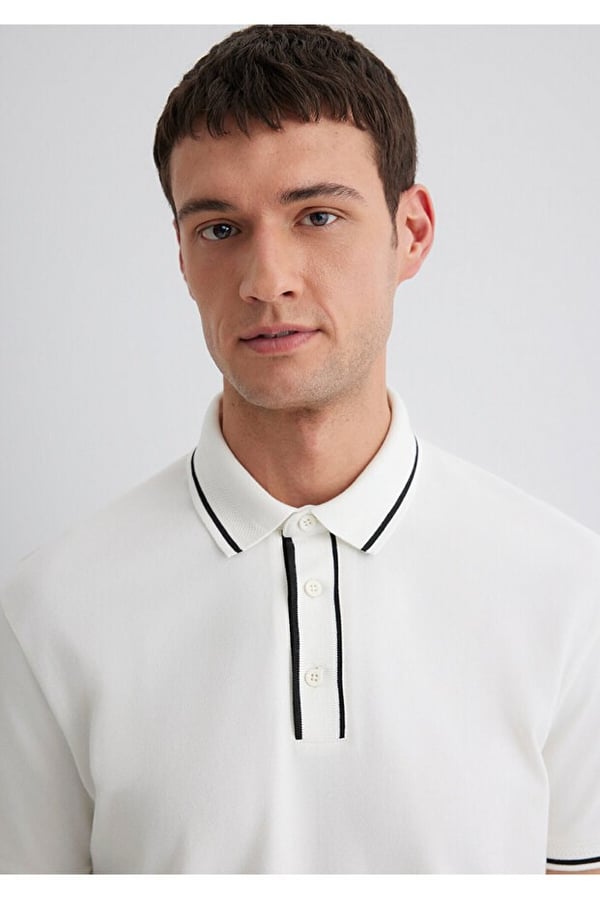 Mavi POLO TİŞÖRT Kırık Beyaz Kırık Beyaz Erkek T-Shirt