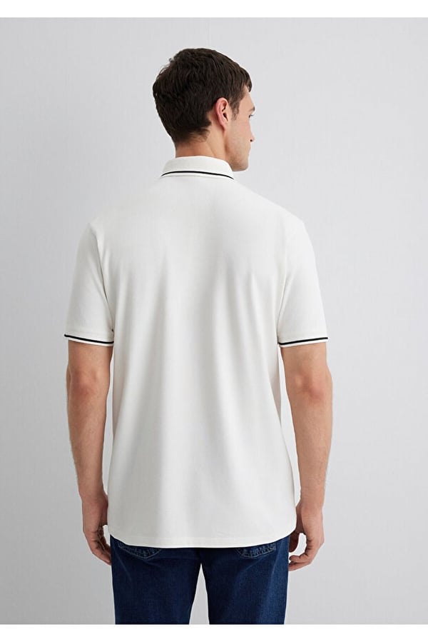 Mavi POLO TİŞÖRT Kırık Beyaz Kırık Beyaz Erkek T-Shirt