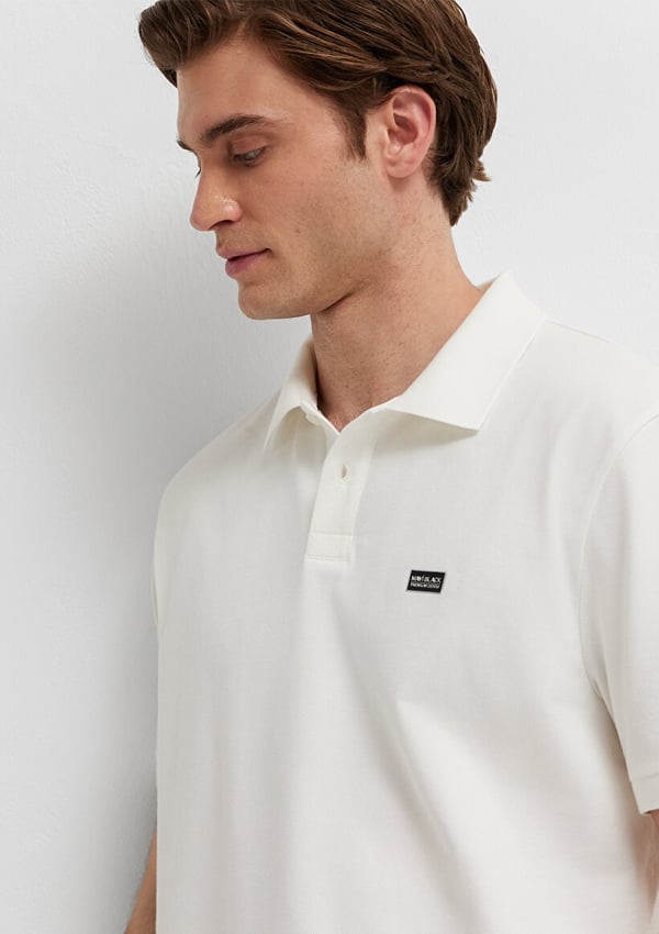 Mavi POLO TİŞÖRT Kırık Beyaz Kırık Beyaz Erkek T-Shirt