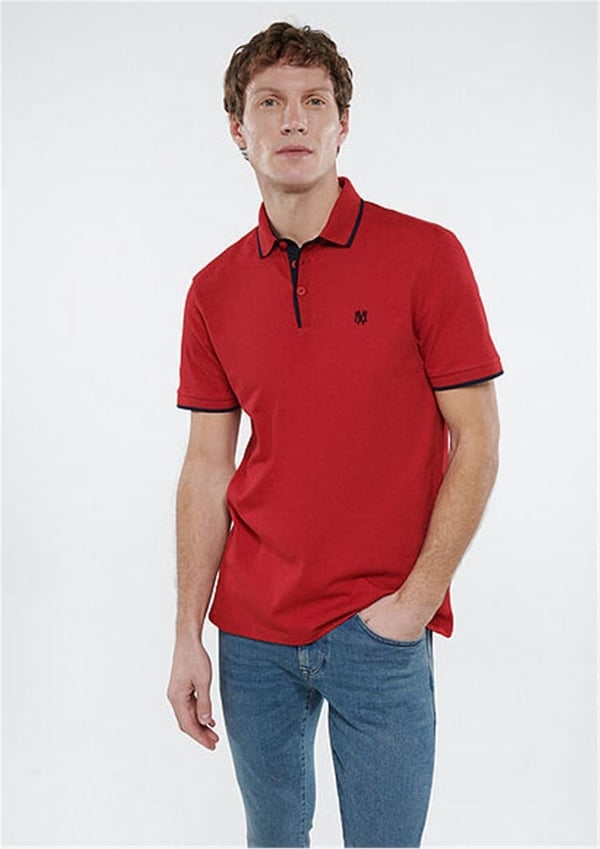 Mavi POLO TİŞÖRT Kırmızı Kırmızı Erkek T-Shirt