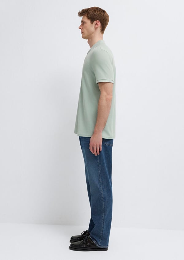 Mavi POLO TİŞÖRT Soluk Toz Yeşil Turkuaz Erkek T-Shirt