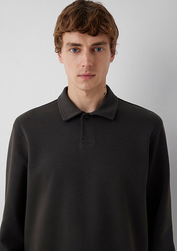 Mavi POLO YAKA SWEATSHIRT Espresso Kahverengi Erkek Sweatshirt