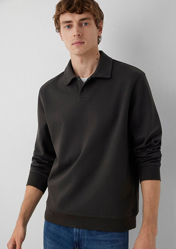 Mavi POLO YAKA SWEATSHIRT Espresso Kahverengi Erkek Sweatshirt