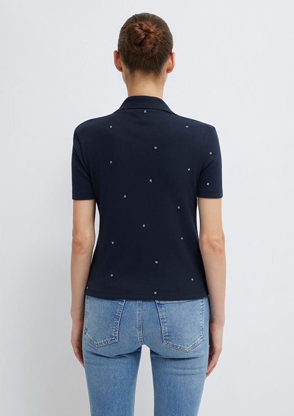 Mavi POLO YAKA TİŞÖRT Koyu Lacivert Lacivert Kadın T-Shirt