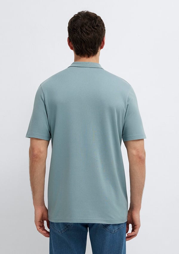 Mavi POLO YAKA TİŞÖRT Kurşun Gri Turkuaz Erkek T-Shirt