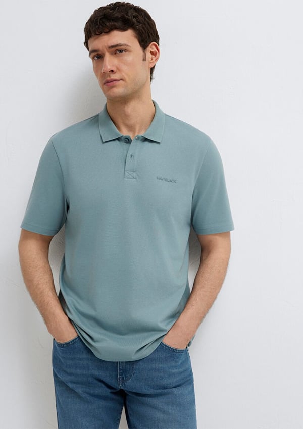 Mavi POLO YAKA TİŞÖRT Kurşun Gri Turkuaz Erkek T-Shirt