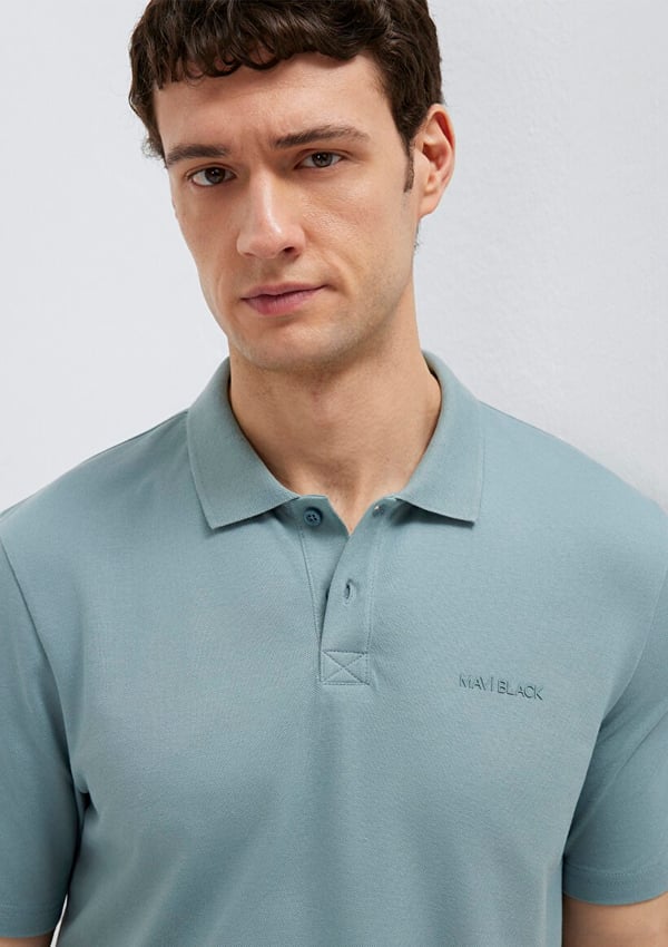 Mavi POLO YAKA TİŞÖRT Kurşun Gri Turkuaz Erkek T-Shirt
