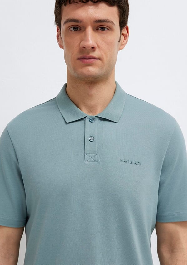 Mavi POLO YAKA TİŞÖRT Kurşun Gri Turkuaz Erkek T-Shirt