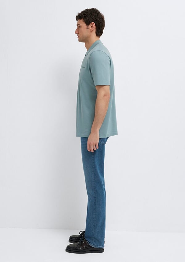 Mavi POLO YAKA TİŞÖRT Kurşun Gri Turkuaz Erkek T-Shirt