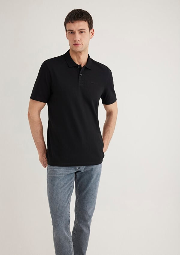 Mavi POLO YAKA TİŞÖRT Siyah Siyah Erkek T-Shirt