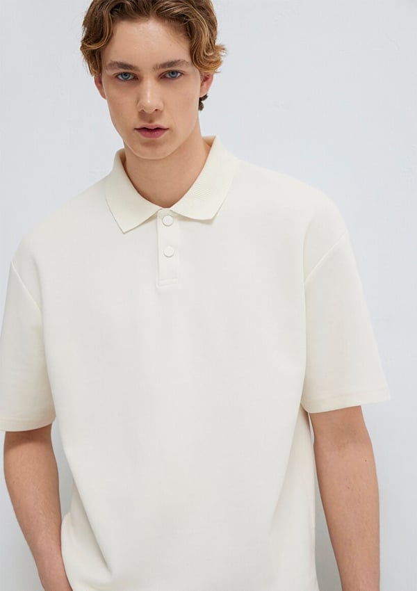 Mavi POLO YAKA TİŞÖRT Vanilya Beyaz Beyaz Erkek T-Shirt