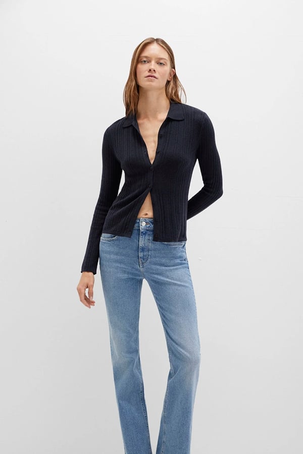 Mavi POLO YAKA TRiKO Dark Navy Lacivert Kadın Kazak