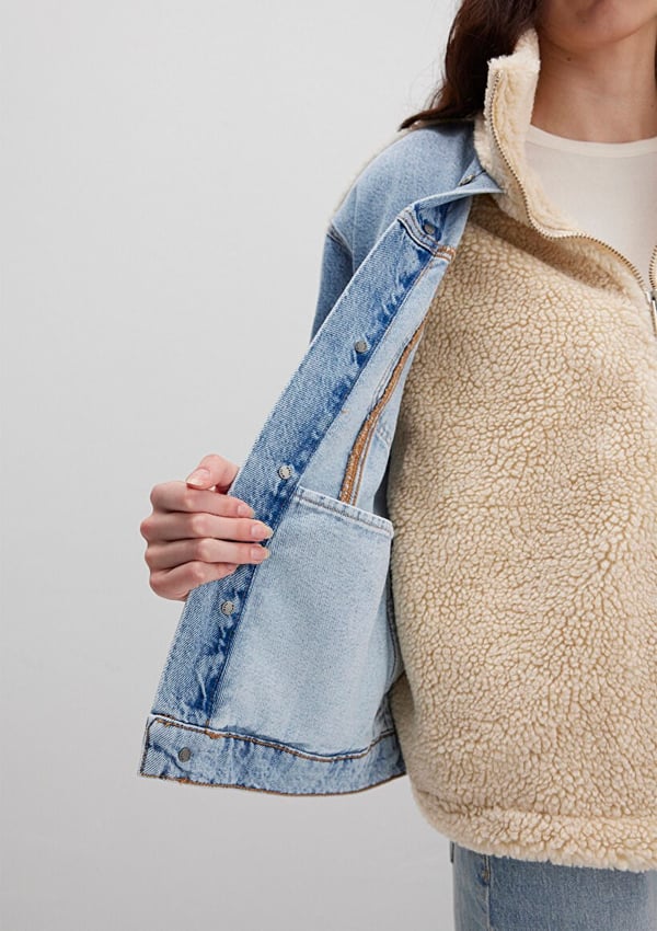 Mavi RUBiNA Lt Sherpa Denim Denim Kadın Mont