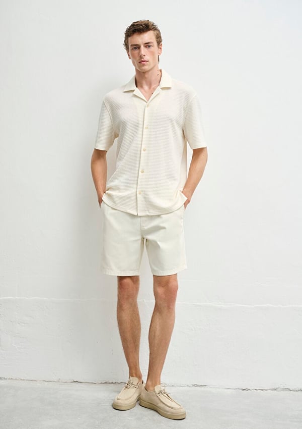 Mavi SAMOS Off White Denim Kırık Beyaz Erkek Şort