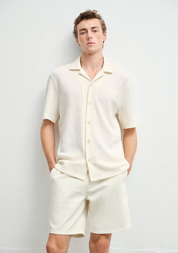 Mavi SAMOS Off White Denim Kırık Beyaz Erkek Şort