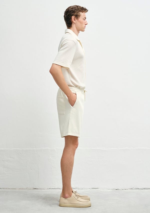 Mavi SAMOS Off White Denim Kırık Beyaz Erkek Şort