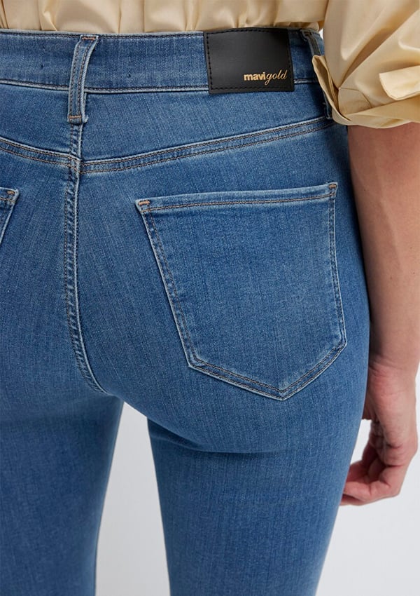 Mavi SERENAY Mid Brushed Gold Premium Denim Kadın Kot Pantolon