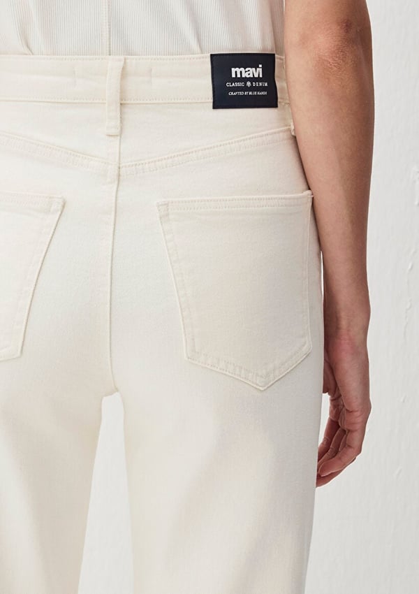 Mavi SKY Ecru Classic Denim Beyaz Kadın Kot Pantolon