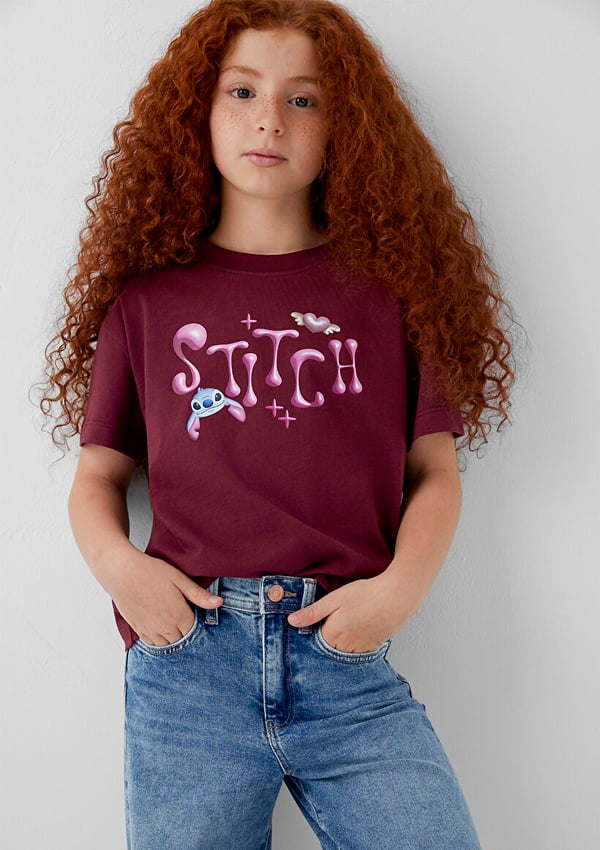 Mavi STITCH TİŞÖRT Burgundy Bordo Kız Çocuk T-Shirt