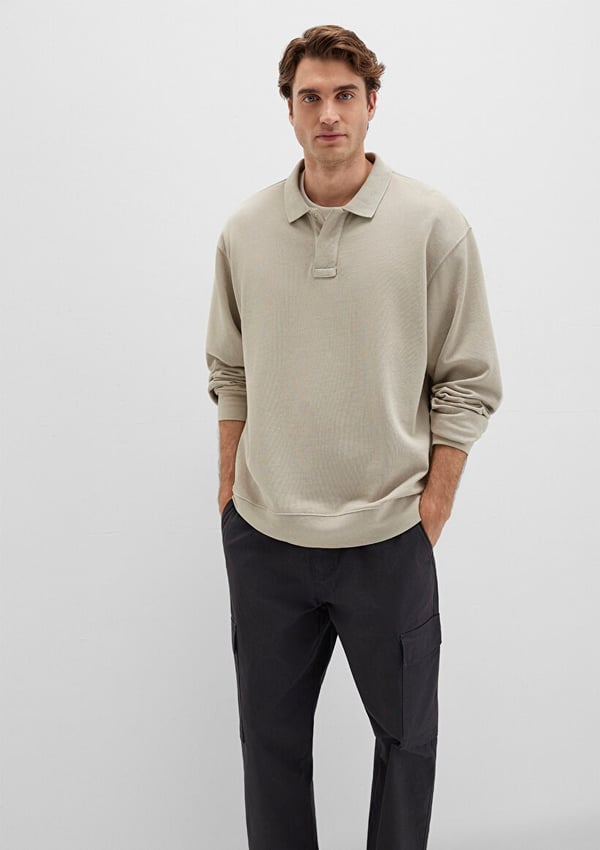 Mavi SWEATSHiRT TaS Gri Bej Erkek Sweatshirt