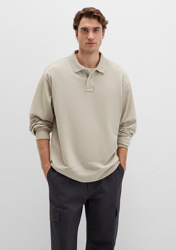 Mavi SWEATSHiRT TaS Gri Bej Erkek Sweatshirt