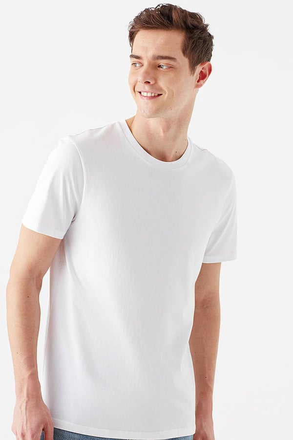 Mavi TİŞÖRT Beyaz Beyaz Erkek T-Shirt