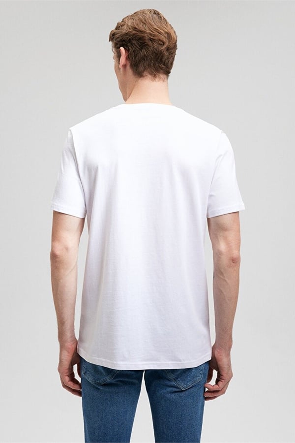 Mavi TİŞÖRT Beyaz Beyaz Erkek T-Shirt