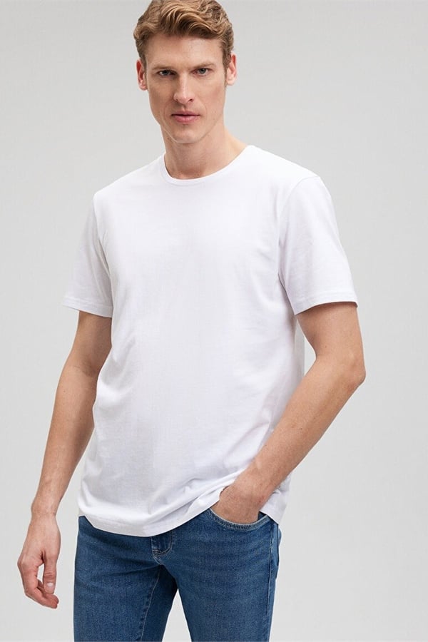 Mavi TİŞÖRT Beyaz Beyaz Erkek T-Shirt
