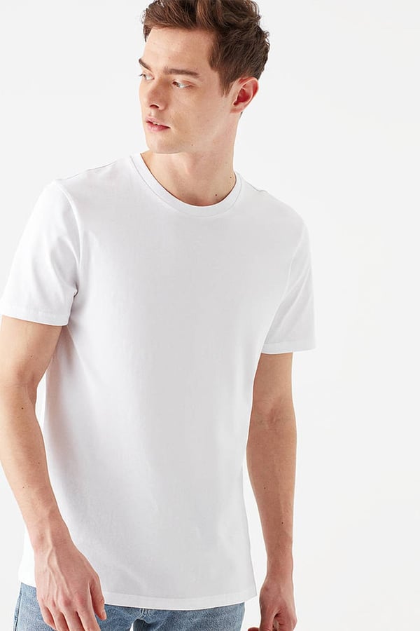 Mavi TİŞÖRT Beyaz Beyaz Erkek T-Shirt