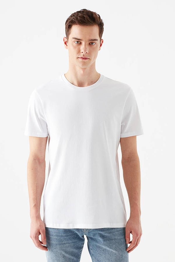 Mavi TİŞÖRT Beyaz Beyaz Erkek T-Shirt
