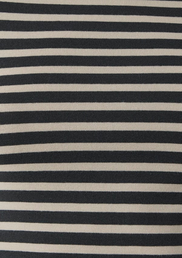Mavi UZUN KOLLU PENYE  Dark Shadow Stripe Antrasit Kadın T-Shirt