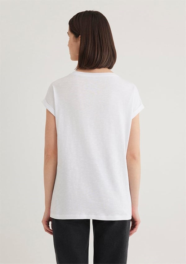 Mavi V YAKA BASiC TİŞÖRT Beyaz Beyaz Kadın T-Shirt