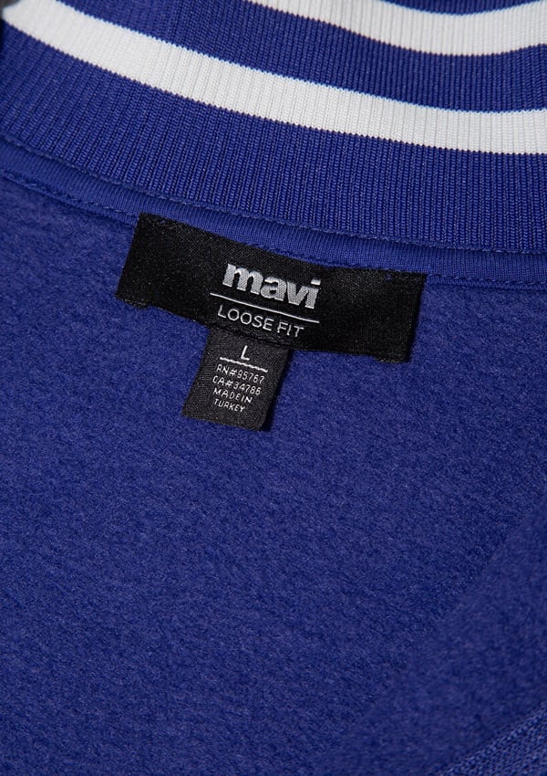Mavi WiNNERS CLUB YARiM FERMUARLi SWEATSHiRT Lacivert Erkek Sweatshirt