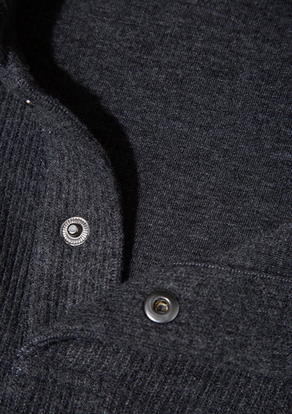 Mavi YARiM DÜĞMELİ SWEATSHiRT Antrasit Melanj Antrasit Erkek Sweatshirt