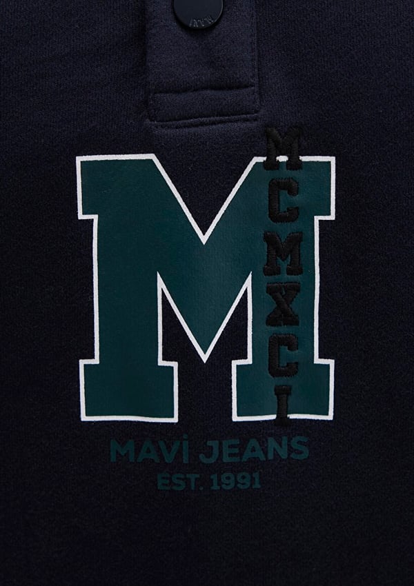 Mavi YARiM DÜĞMELİ SWEATSHiRT Gece Lacivert Lacivert Erkek Sweatshirt