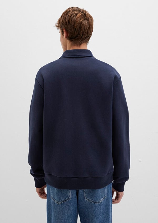 Mavi YARiM DÜĞMELİ SWEATSHiRT Gece Lacivert Lacivert Erkek Sweatshirt