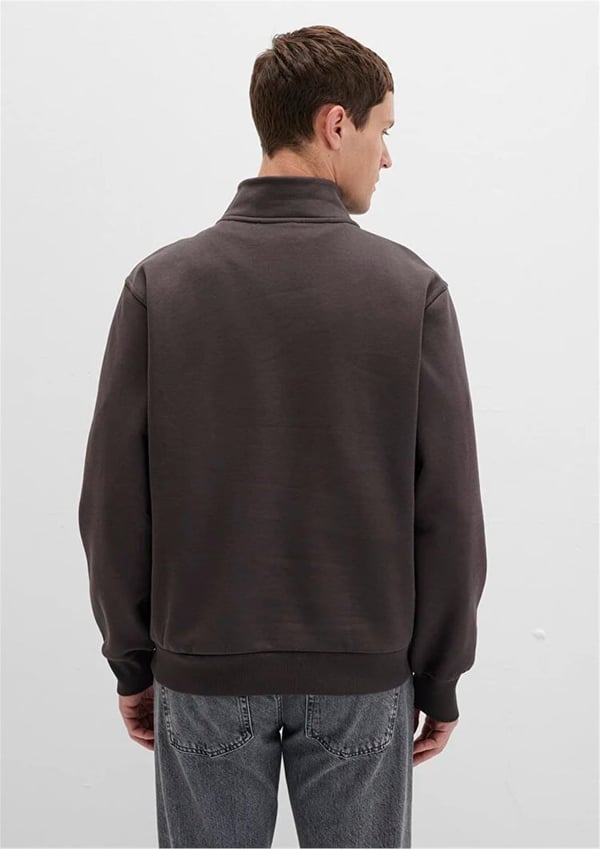 Mavi YARiM FERMUARLi SWEATSHiRT After Dark Kahverengi Erkek Sweatshirt
