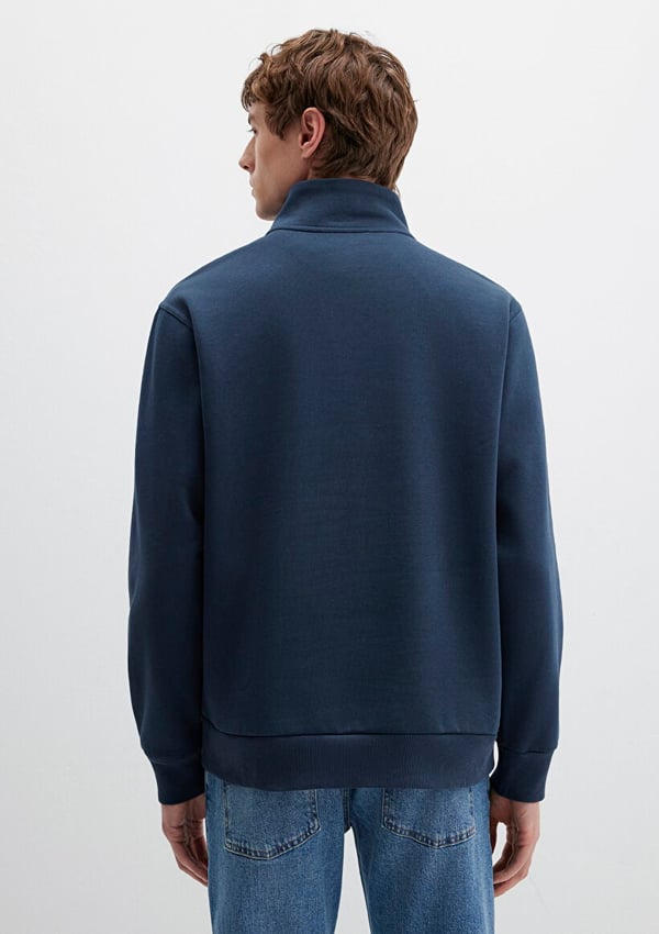 Mavi YARIM FERMUARLI SWEATSHIRT Gece Lacivert Lacivert Erkek Sweatshirt