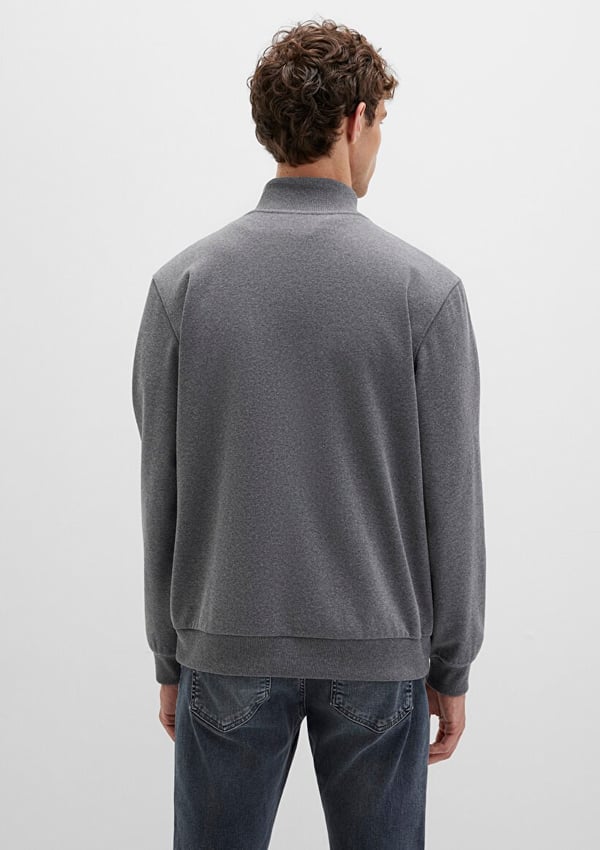 Mavi YARiM FERMUARLi SWEATSHiRT Gri Melanj Gri Erkek Sweatshirt