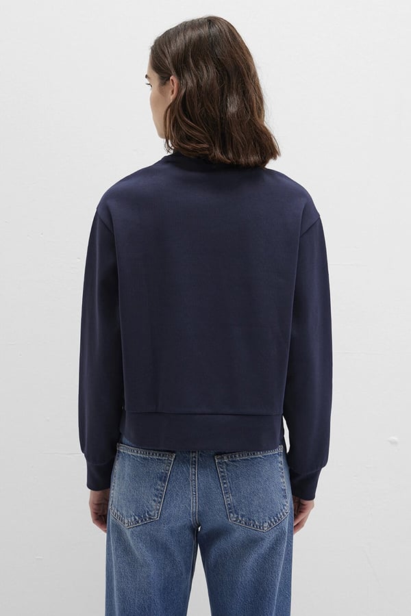 Mavi YARiM FERMUARLi SWEATSHiRT Koyu Lacivert Lacivert Kadın Sweatshirt