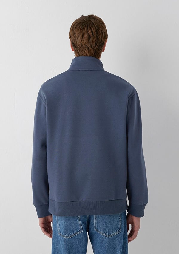Mavi YARIM FERMUARLI SWEATSHIRT Ombre Mavi Lacivert Erkek Sweatshirt