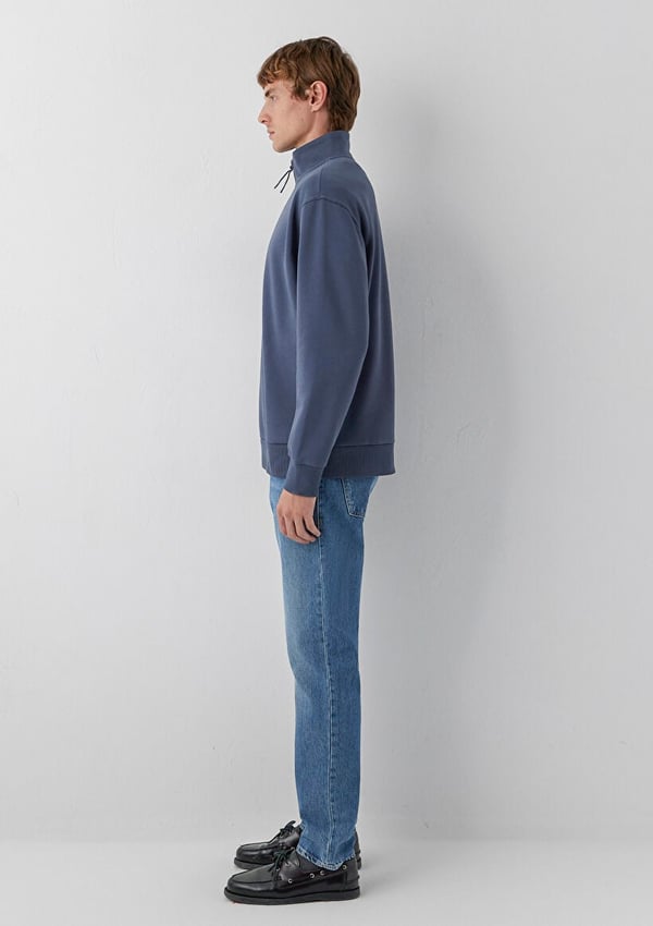 Mavi YARIM FERMUARLI SWEATSHIRT Ombre Mavi Lacivert Erkek Sweatshirt