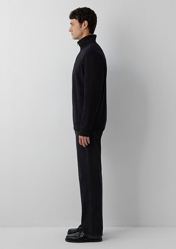 Mavi YARIM FERMUARLI SWEATSHIRT Siyah Siyah Erkek Sweatshirt