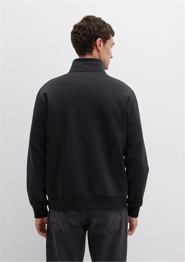 Mavi YARiM FERMUARLi SWEATSHiRT Siyah Siyah Erkek Sweatshirt