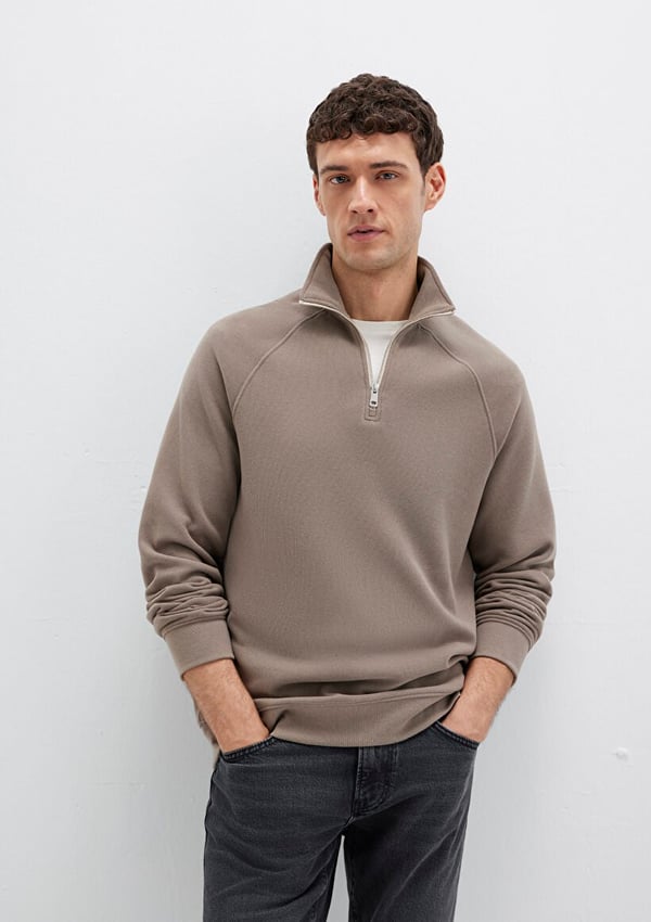 Mavi YARiM FERMUARLi SWEATSHiRT Walnut Kahverengi Erkek Sweatshirt