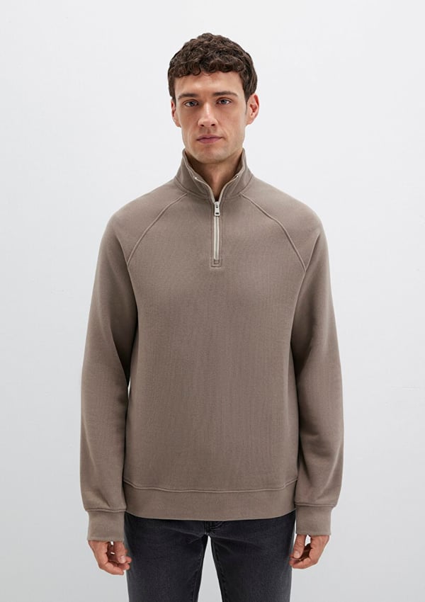 Mavi YARiM FERMUARLi SWEATSHiRT Walnut Kahverengi Erkek Sweatshirt