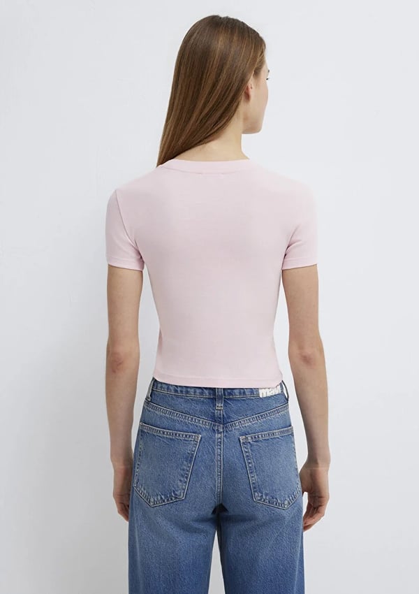 Mavi YUVARLAK YAKA BASIC TİŞÖRT Pink-a Boo Pembe Kadın T-Shirt